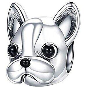 Love Sterling Silver French Bulldog Puppy Charm for Dog Lovers